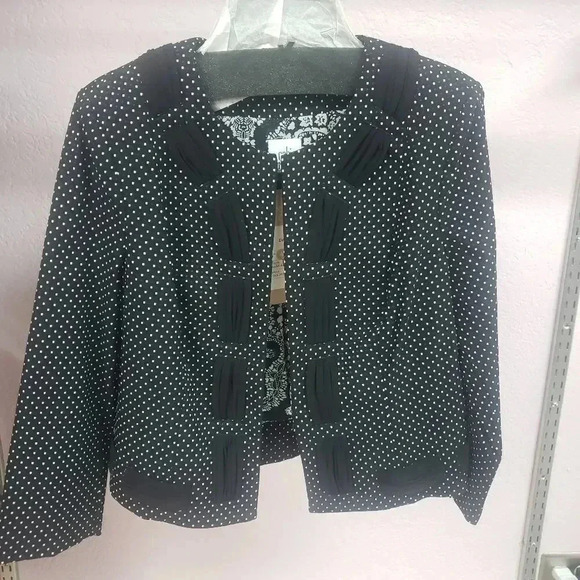 CAbi #5156 Polka Dot Blazer Jacket Size 4 - Picture 1 of 5